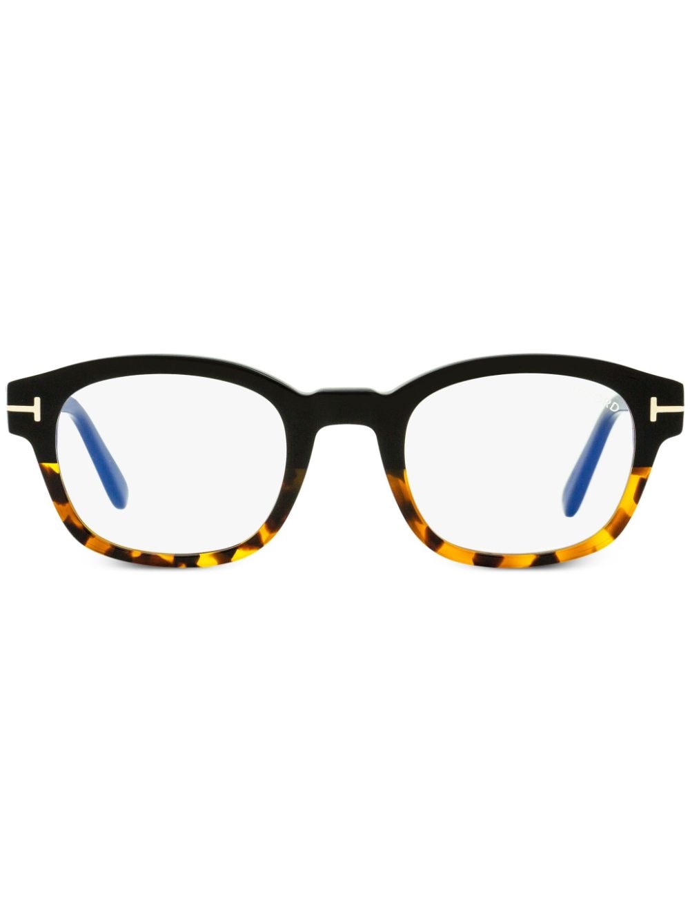 TOM FORD Eyewear Blue Block square-frame glasses - Brown von TOM FORD Eyewear