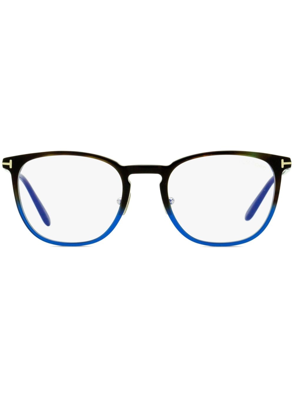 TOM FORD Eyewear Blue Block square-frame glasses - Brown von TOM FORD Eyewear