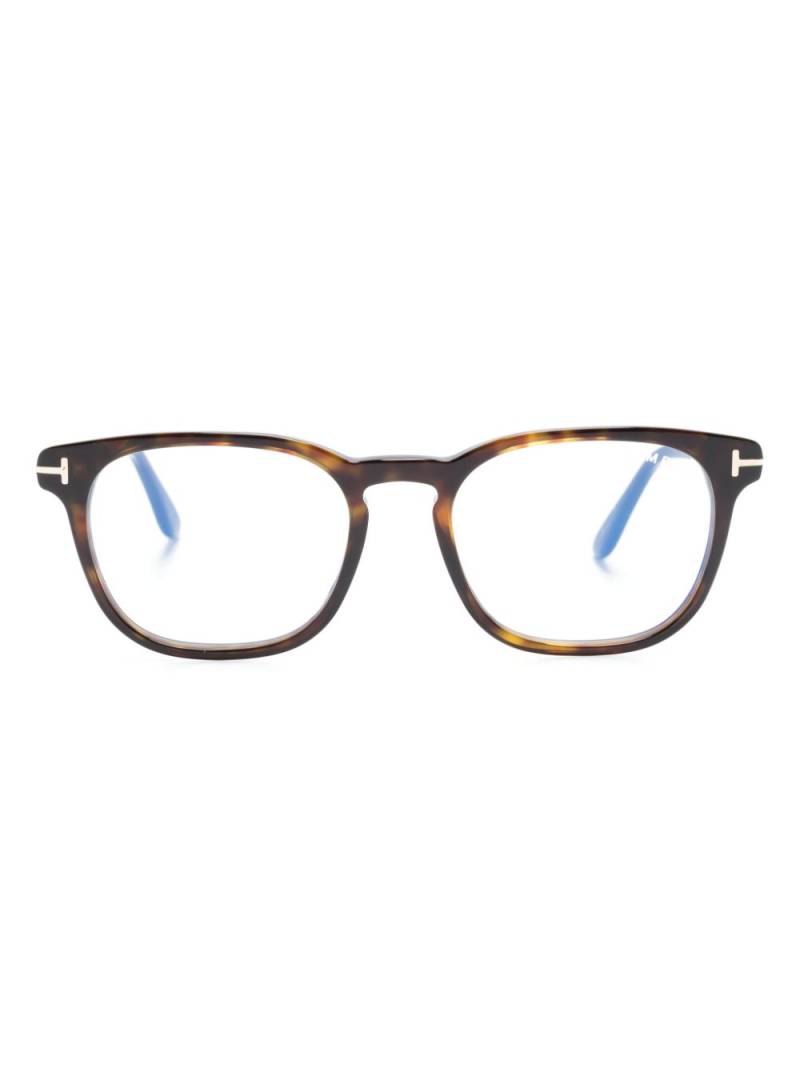 TOM FORD Eyewear Blue Block square-frame glasses - Brown von TOM FORD Eyewear