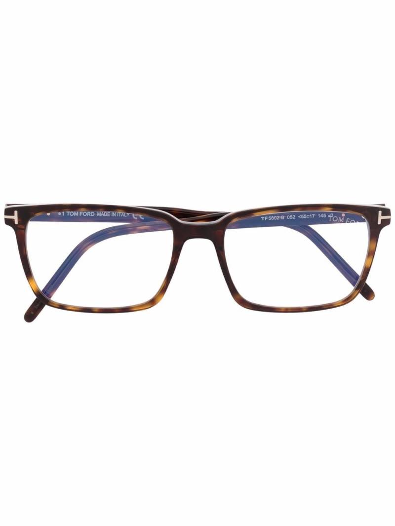 TOM FORD Eyewear FT5802 rectangular glasses - Brown von TOM FORD Eyewear