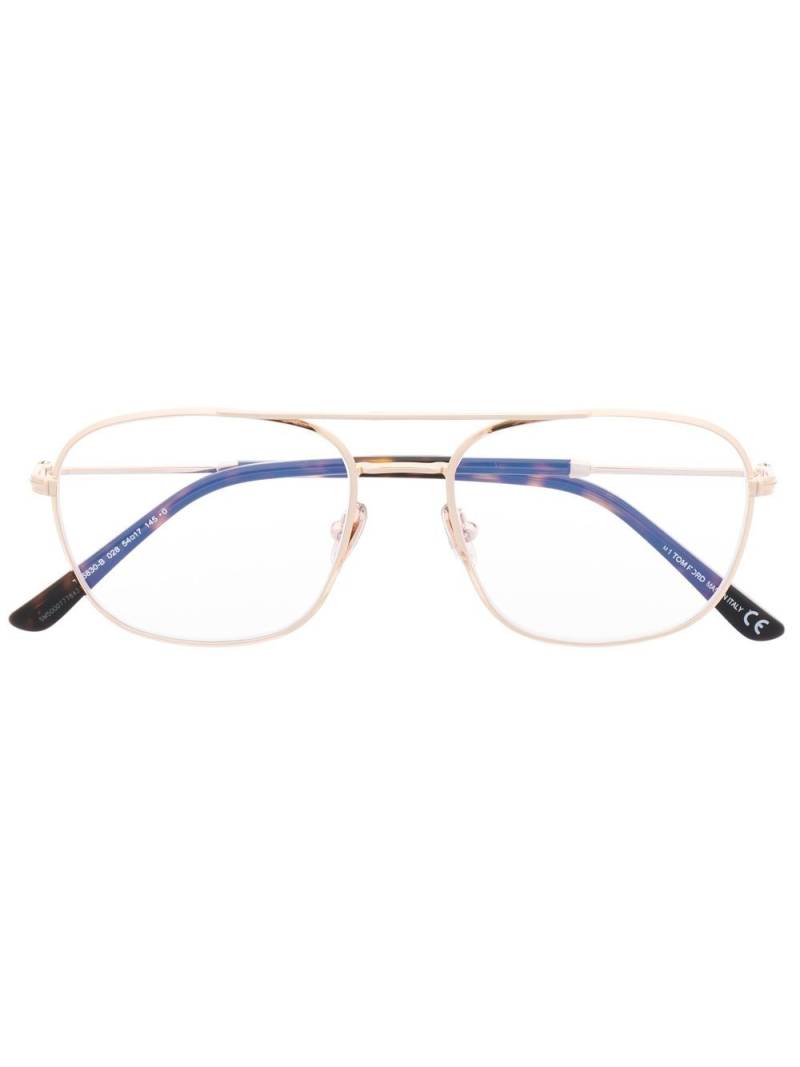 TOM FORD Eyewear FT5830B pilot-frame glasses - Gold von TOM FORD Eyewear