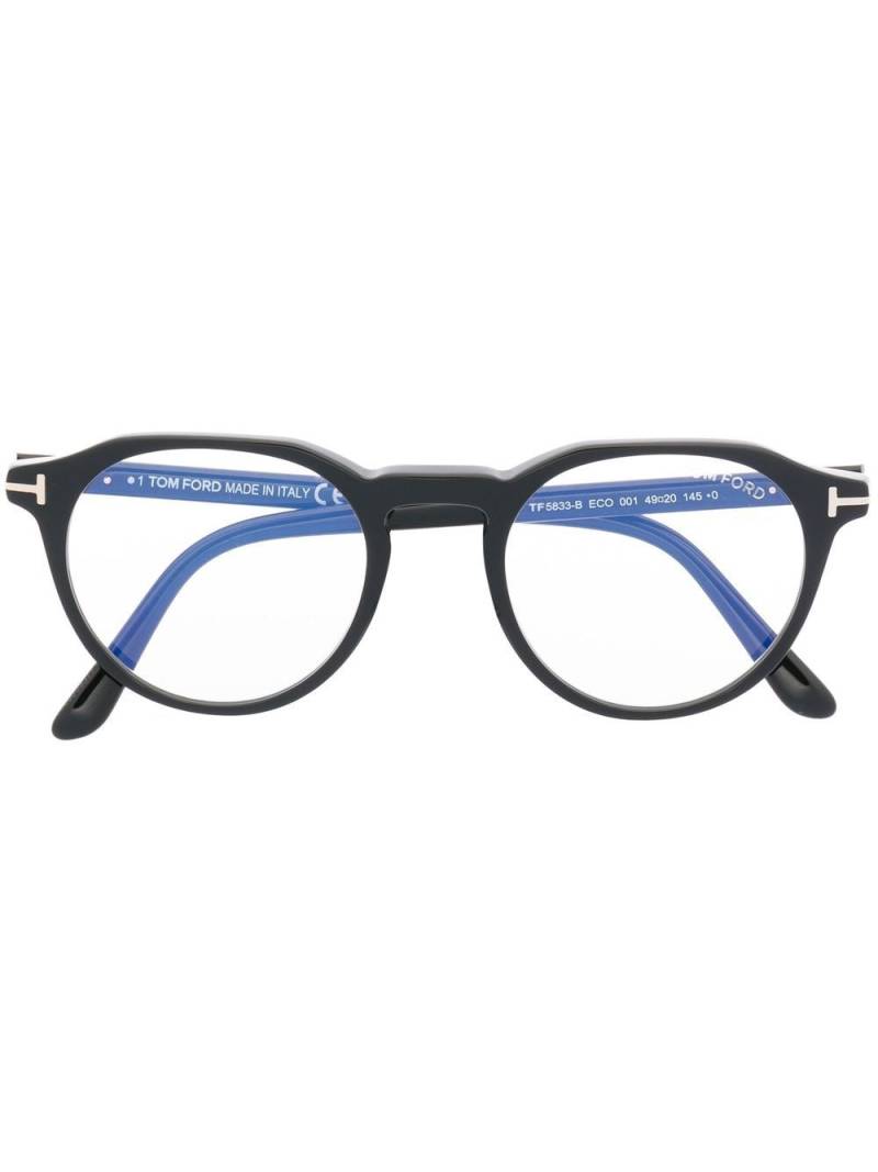 TOM FORD Eyewear FT5833B round-frame glasses - Black von TOM FORD Eyewear