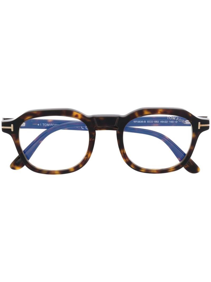 TOM FORD Eyewear FT5836B round-frame glasses - Brown von TOM FORD Eyewear