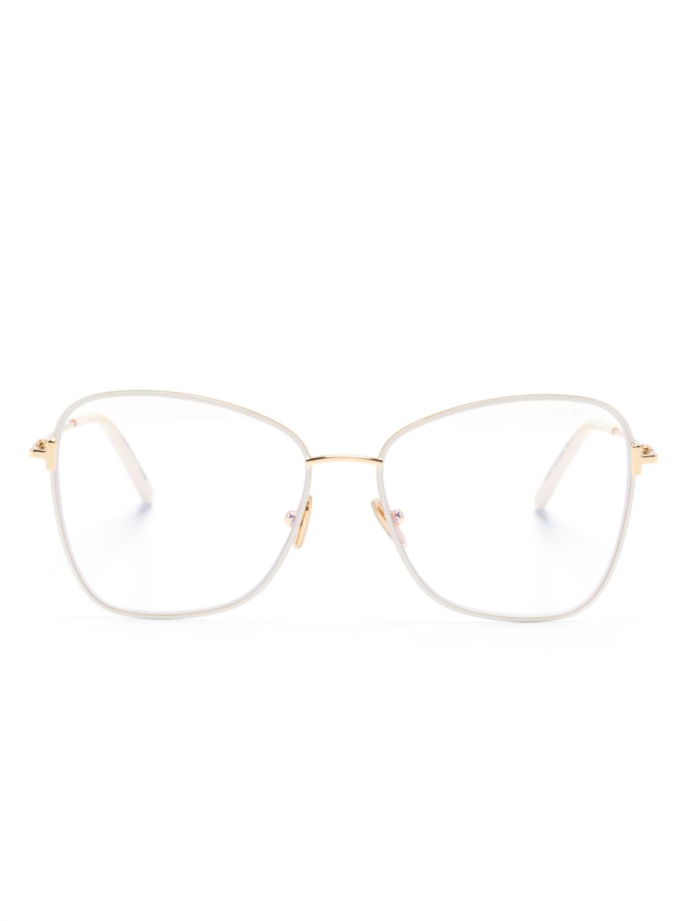 TOM FORD Eyewear FT5906B two-tone butterfly-frame glasses - Neutrals von TOM FORD Eyewear