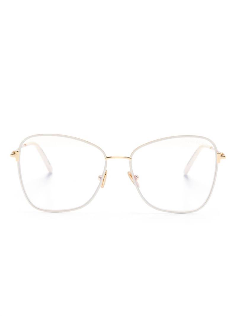 TOM FORD Eyewear FT5906B two-tone butterfly-frame glasses - Neutrals von TOM FORD Eyewear