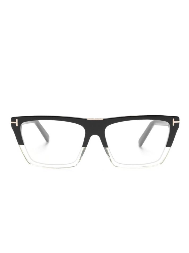 TOM FORD Eyewear FT5912B two-tone rectangle-frame glasses - Black von TOM FORD Eyewear