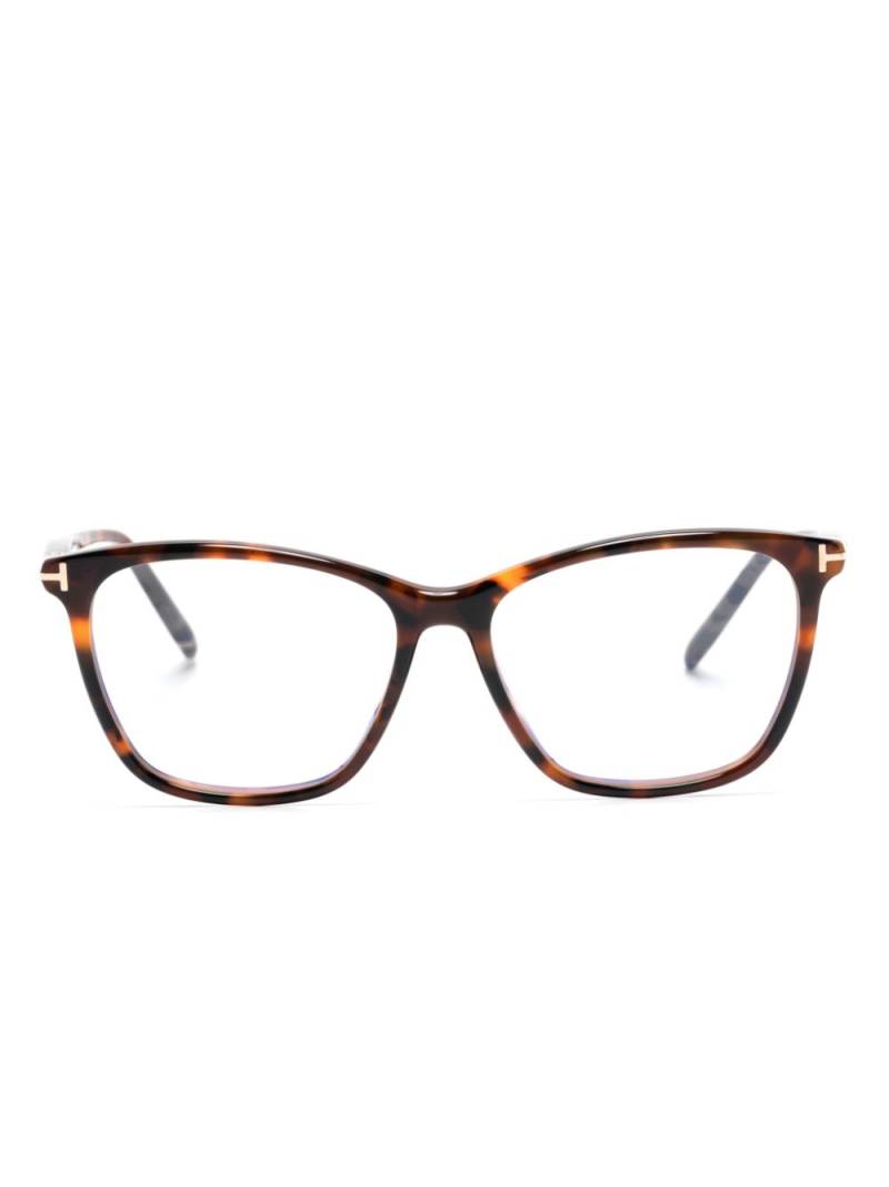 TOM FORD Eyewear FT5989B rectangle-frame glasses - Brown von TOM FORD Eyewear