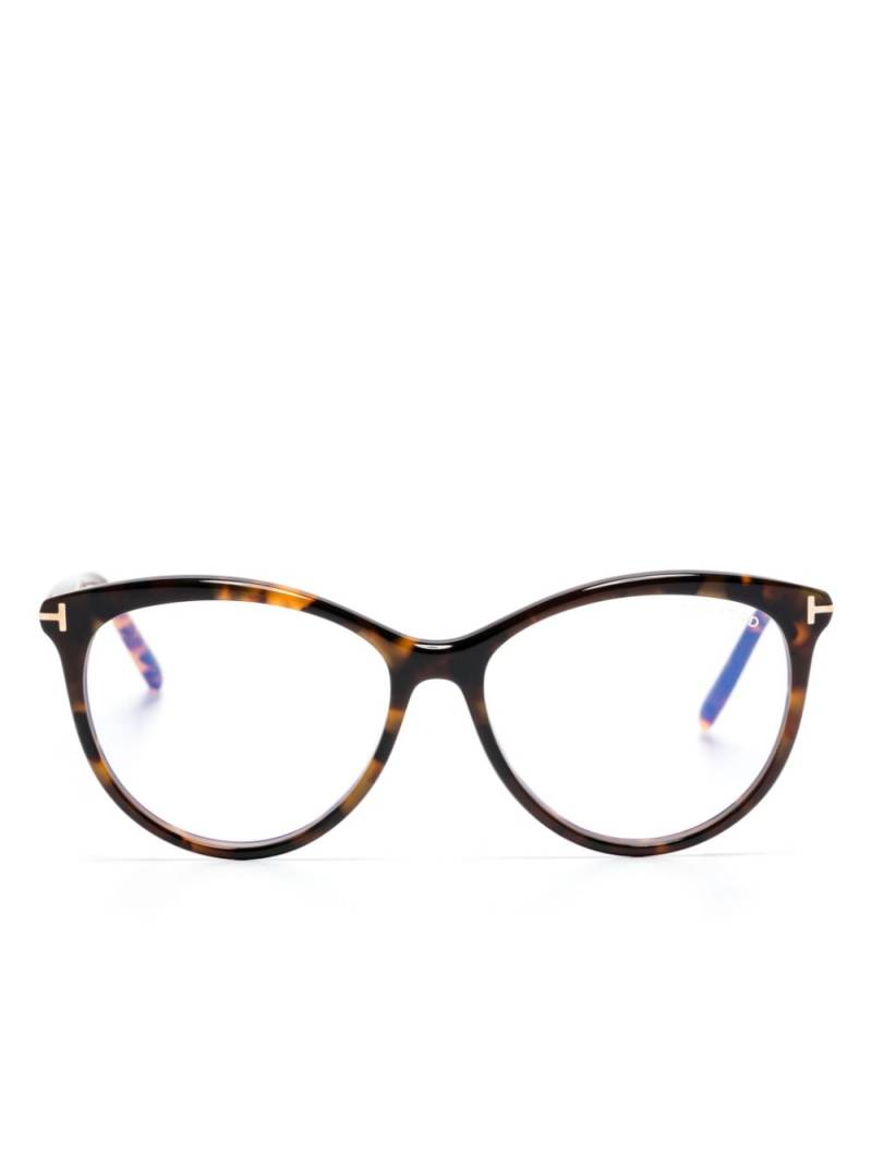 TOM FORD Eyewear FT5990B round-frame glasses - Brown von TOM FORD Eyewear