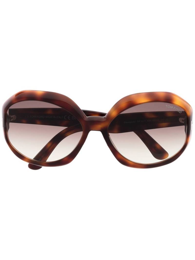 TOM FORD Eyewear Georgia-02 gradient sunglasses - Brown von TOM FORD Eyewear