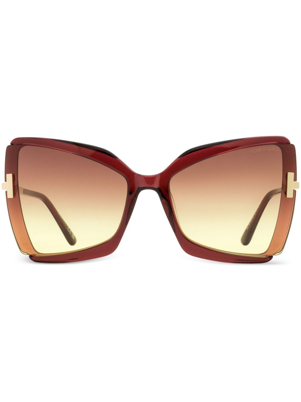 TOM FORD Eyewear Gia oversized-frame sunglasses - Red von TOM FORD Eyewear