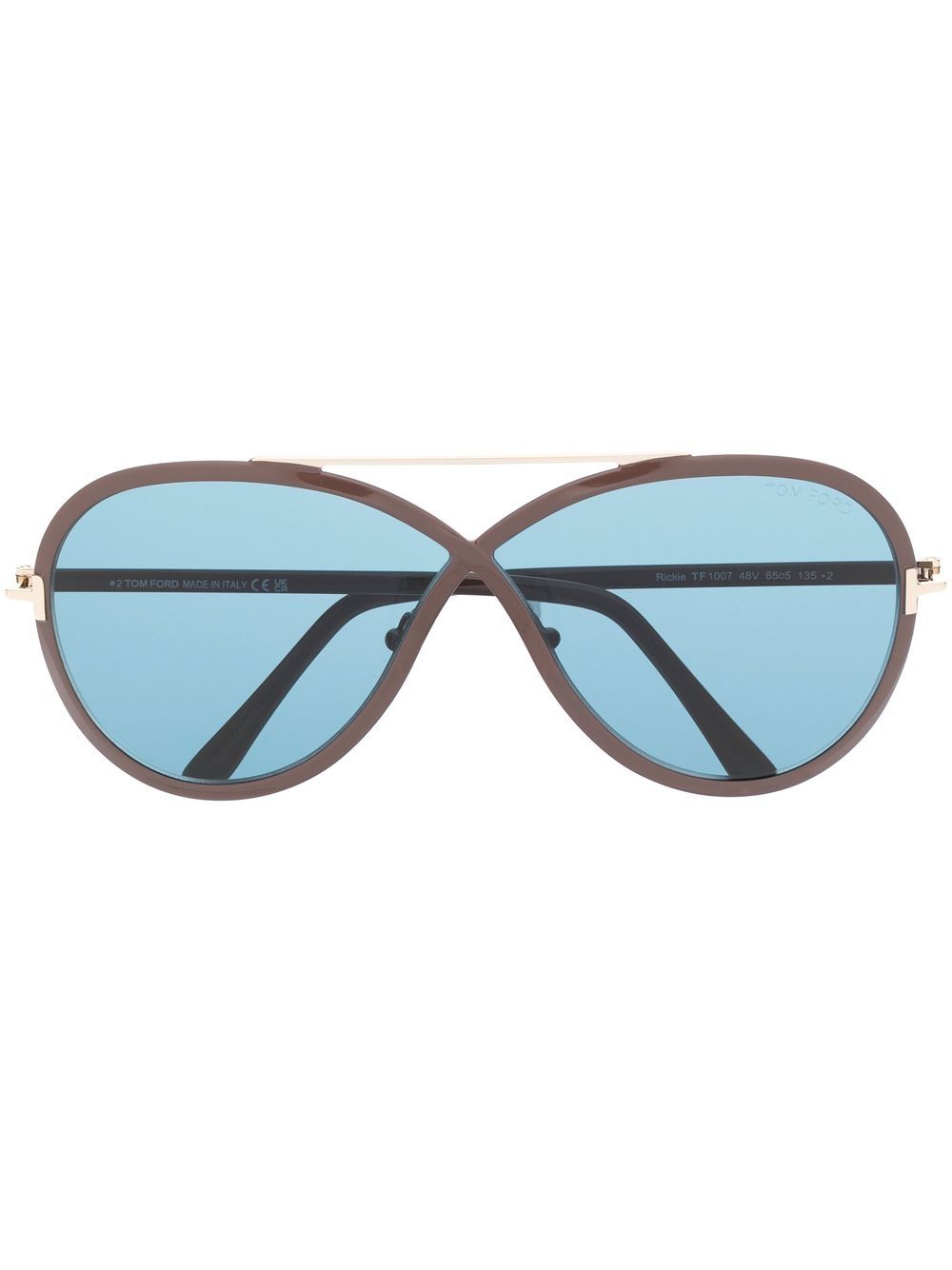 TOM FORD Eyewear Rickie round sunglasses - Brown von TOM FORD Eyewear