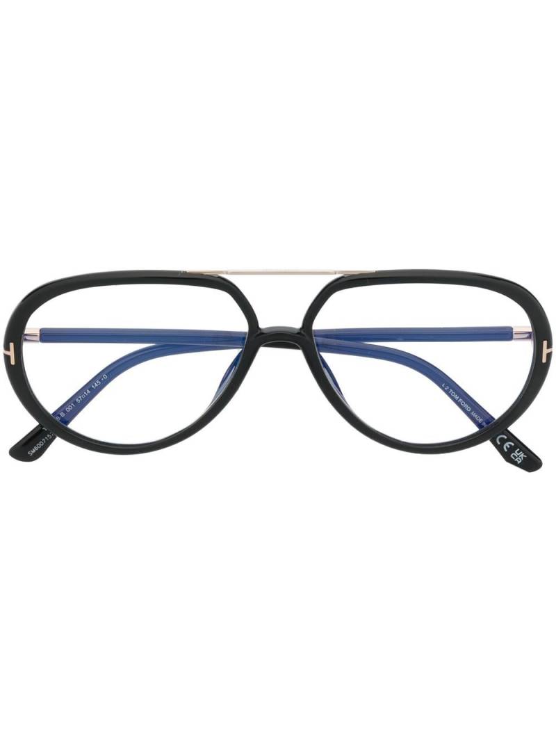 TOM FORD Eyewear T-shaped hinge pilot-frame optical glasses - Black von TOM FORD Eyewear