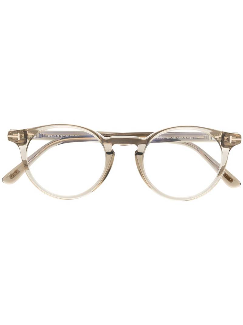 TOM FORD Eyewear TF5557B round-frame optical glasses - Neutrals von TOM FORD Eyewear