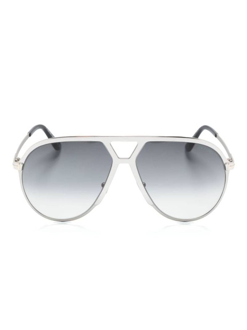 TOM FORD Eyewear Xavier pilot-frame sunglasses - Silver von TOM FORD Eyewear