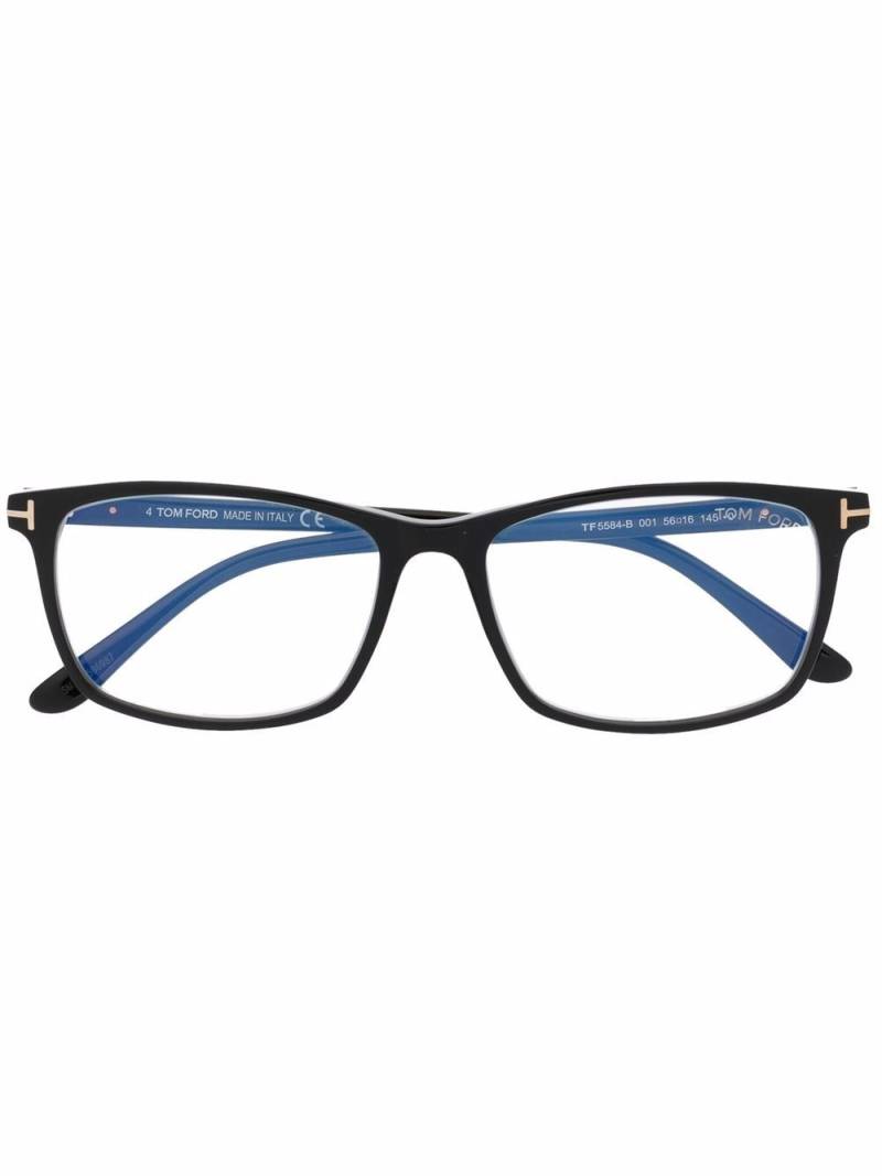 TOM FORD Eyewear block rectangular glasses - Black von TOM FORD Eyewear