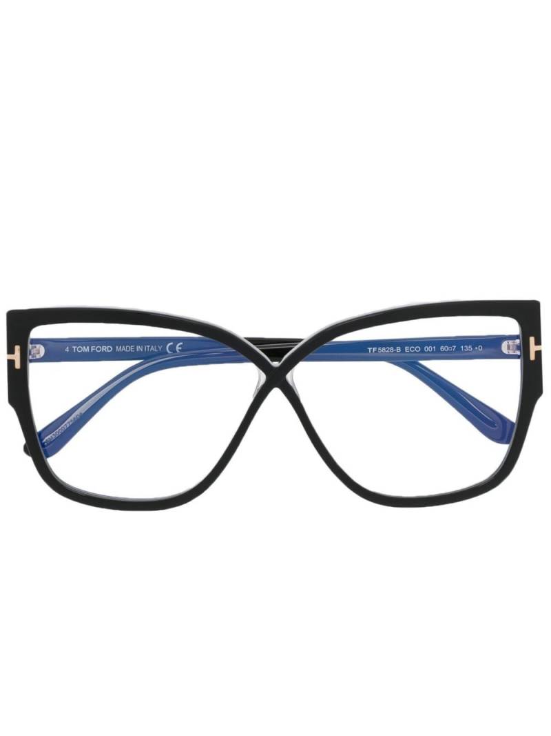 TOM FORD Eyewear cat-eye frame glasses - Black von TOM FORD Eyewear