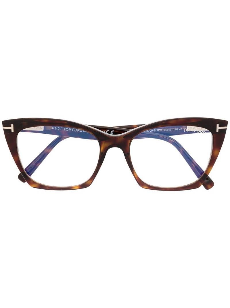 TOM FORD Eyewear cat-eye frame glasses - Brown von TOM FORD Eyewear