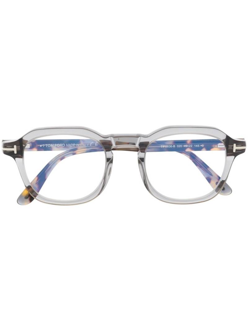 TOM FORD Eyewear colour-block square-frame glasses - Grey von TOM FORD Eyewear