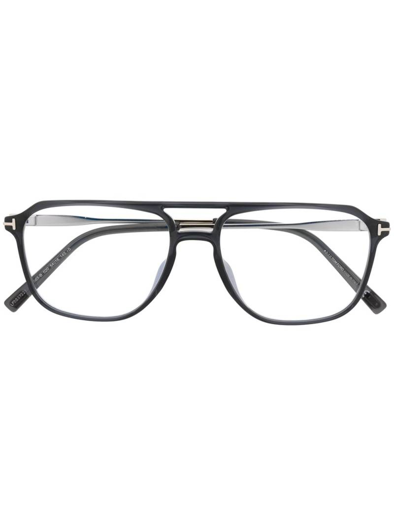 TOM FORD Eyewear double-bridge pilot-frame glasses - Black von TOM FORD Eyewear