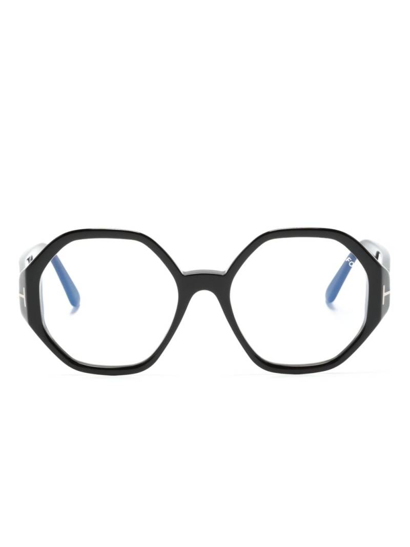 TOM FORD Eyewear geometric-frame glasses - Black von TOM FORD Eyewear