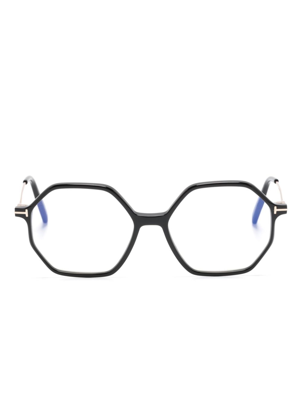 TOM FORD Eyewear geometric-frame glasses - Black von TOM FORD Eyewear