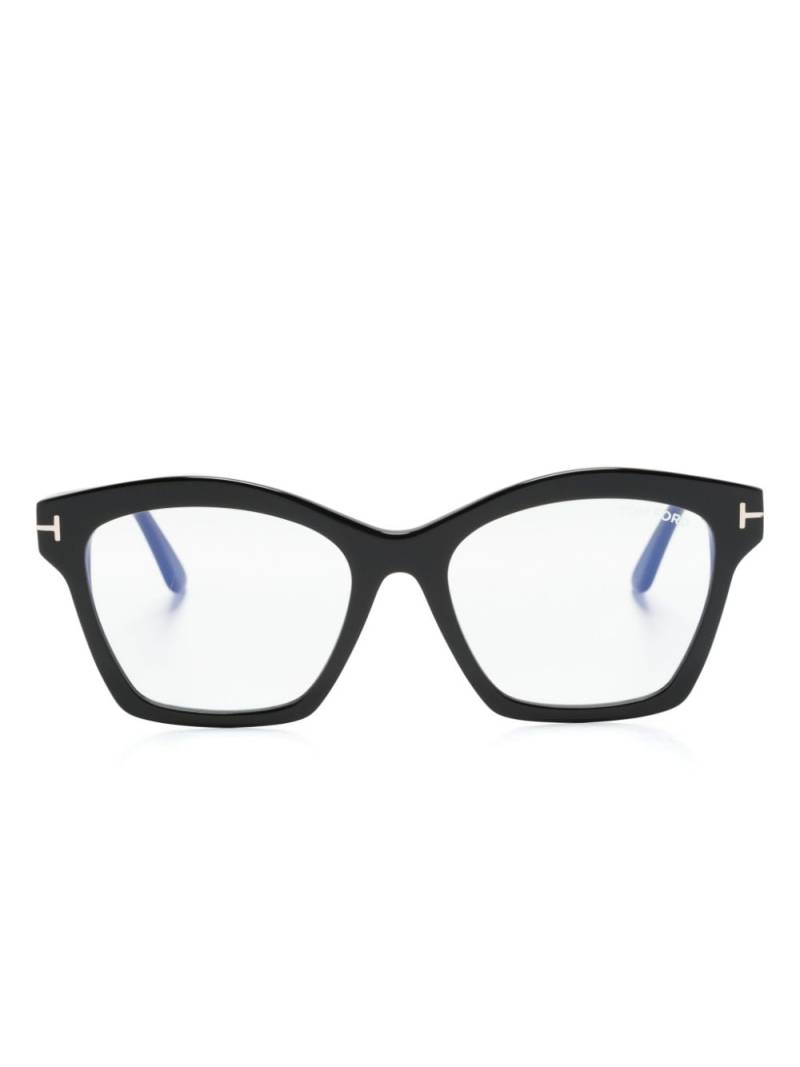 TOM FORD Eyewear light-filtering butterfly-frame glasses - Black von TOM FORD Eyewear