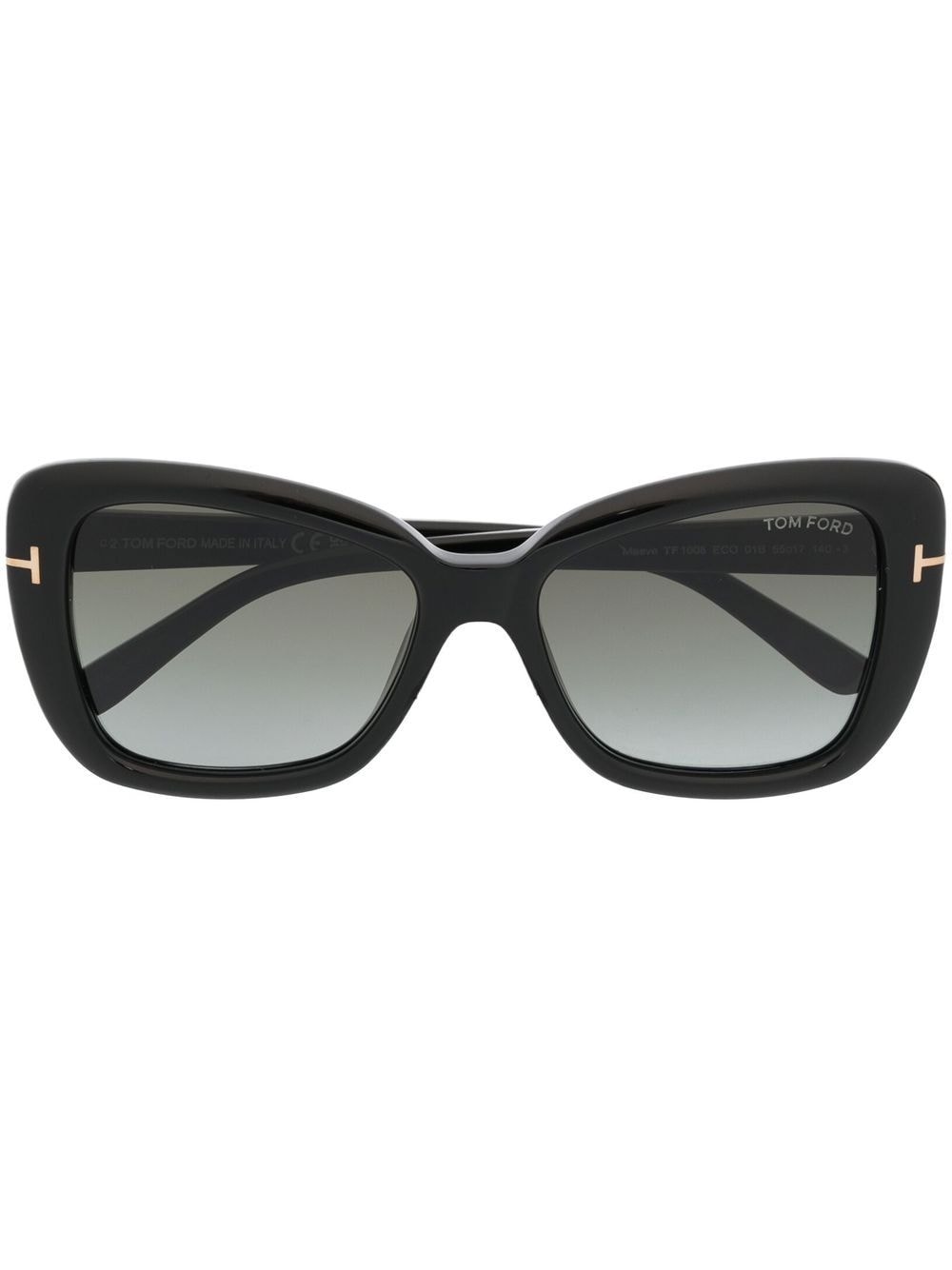 TOM FORD Eyewear logo-detail butterfly-frame sunglasses - Black von TOM FORD Eyewear