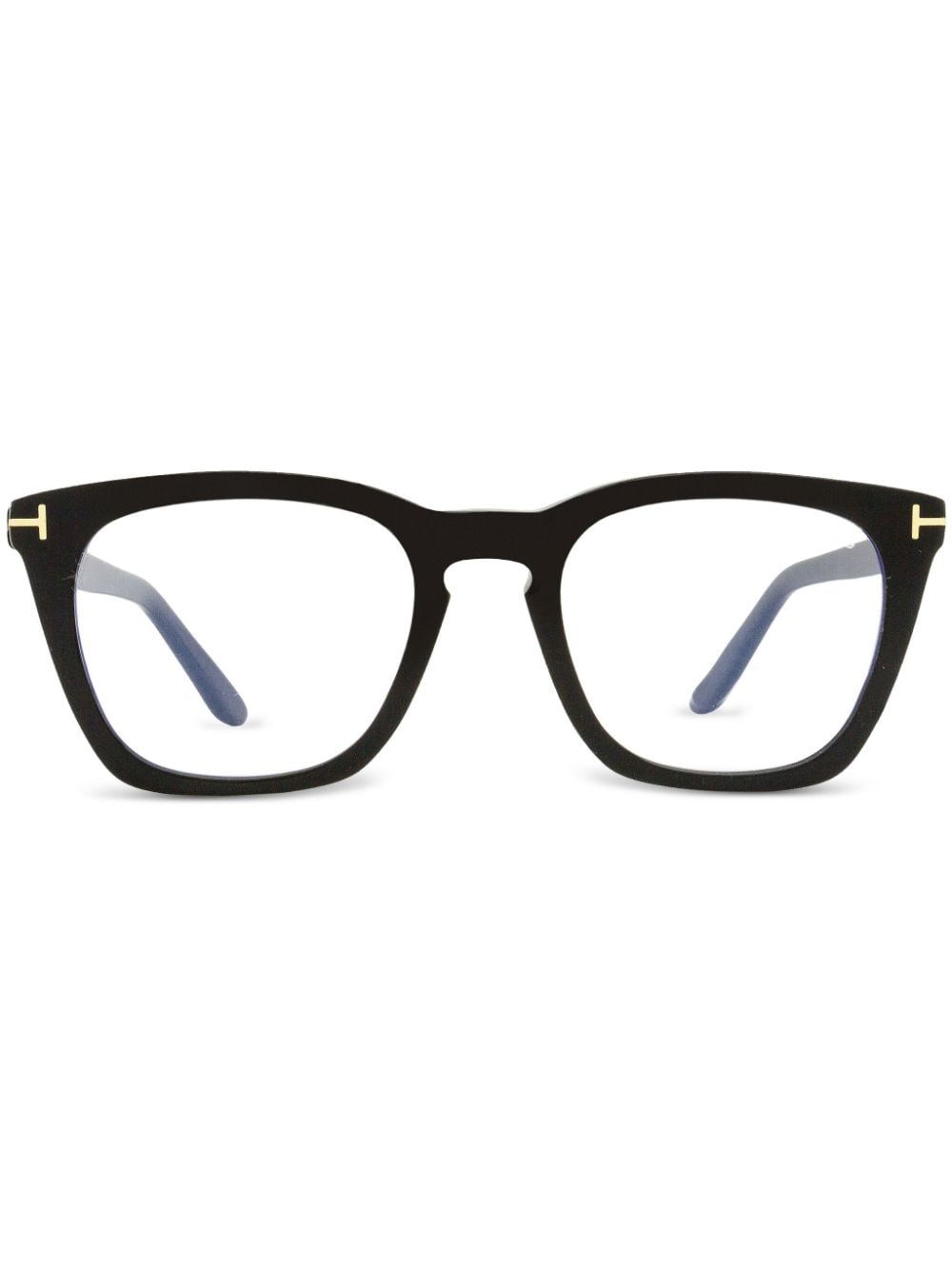 TOM FORD Eyewear logo-plaque square-frame optical glasses - Black von TOM FORD Eyewear