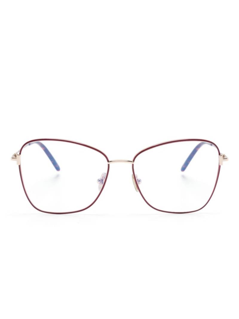 TOM FORD Eyewear metal oversize-frame glasses - Purple von TOM FORD Eyewear