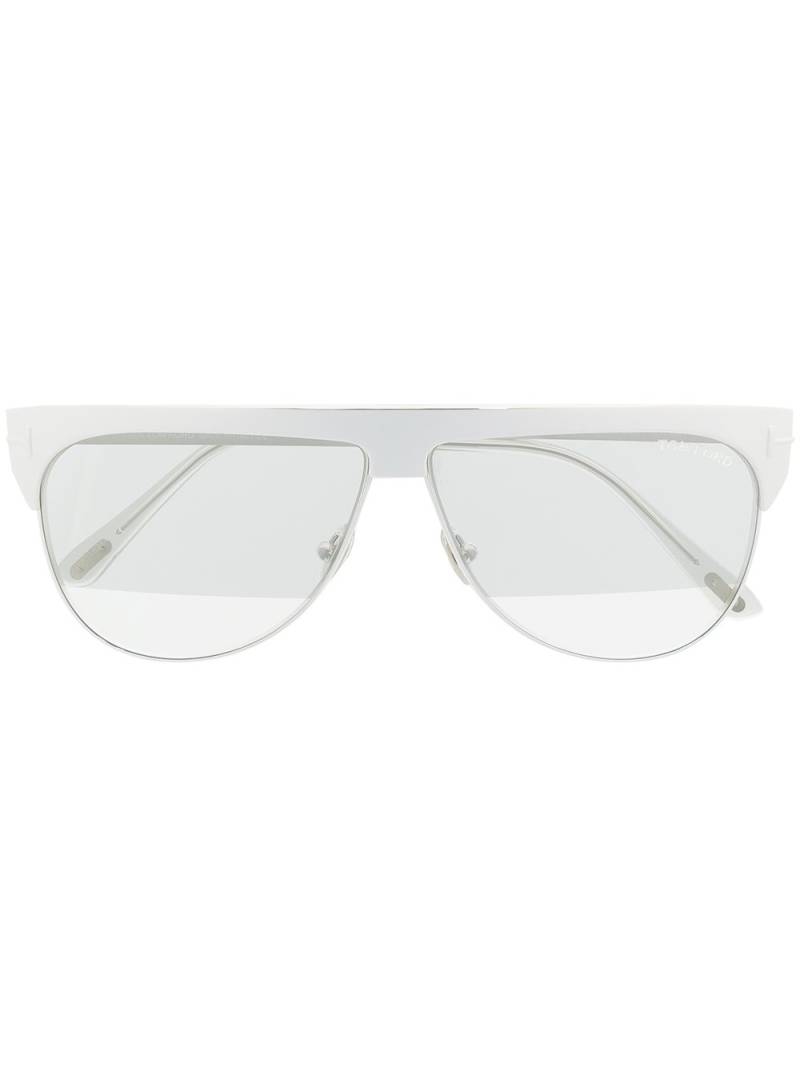 TOM FORD Eyewear mirrored shield sunglasses - Silver von TOM FORD Eyewear