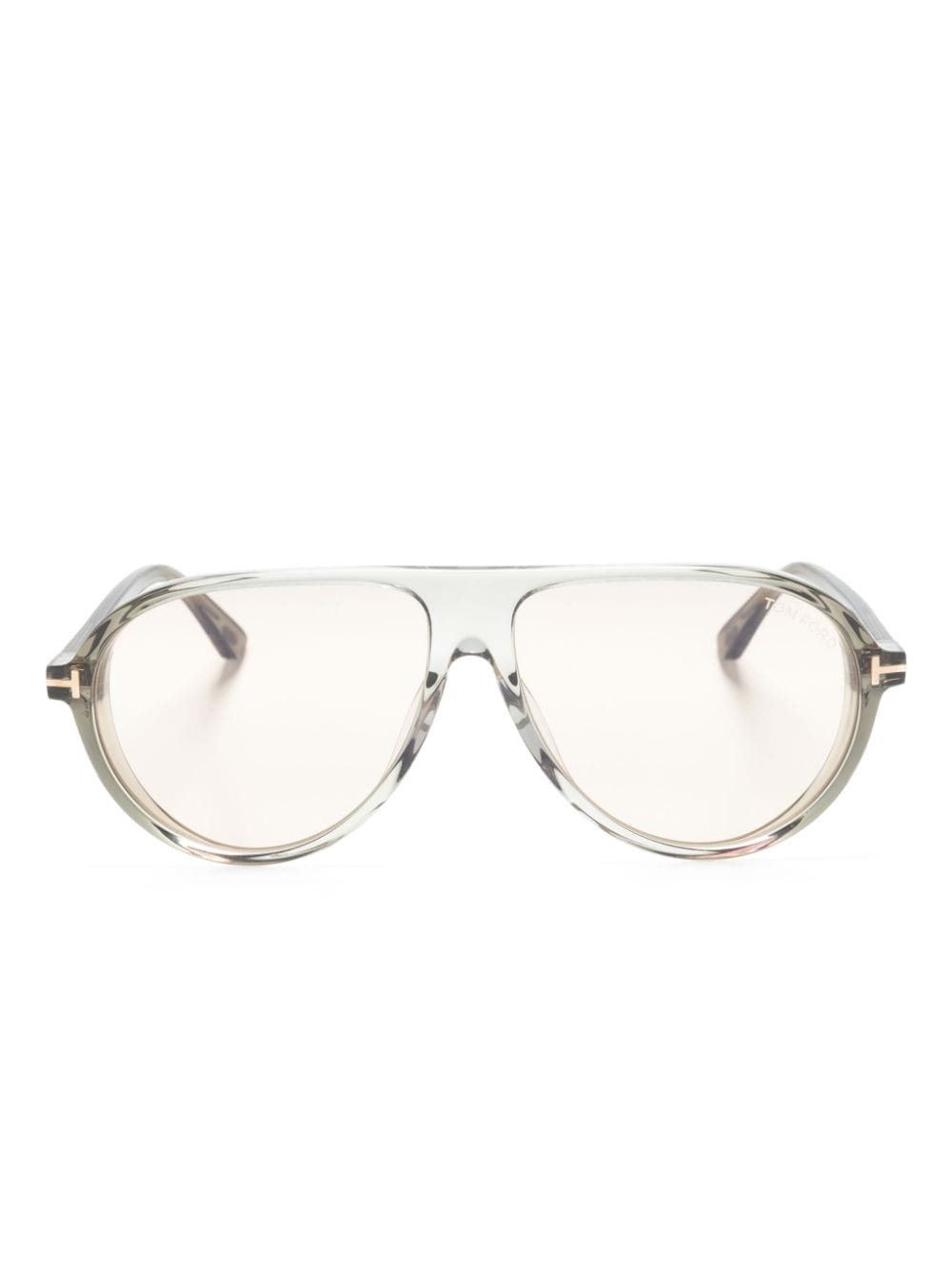 TOM FORD Eyewear navigator-frame translucent glasses - Green von TOM FORD Eyewear