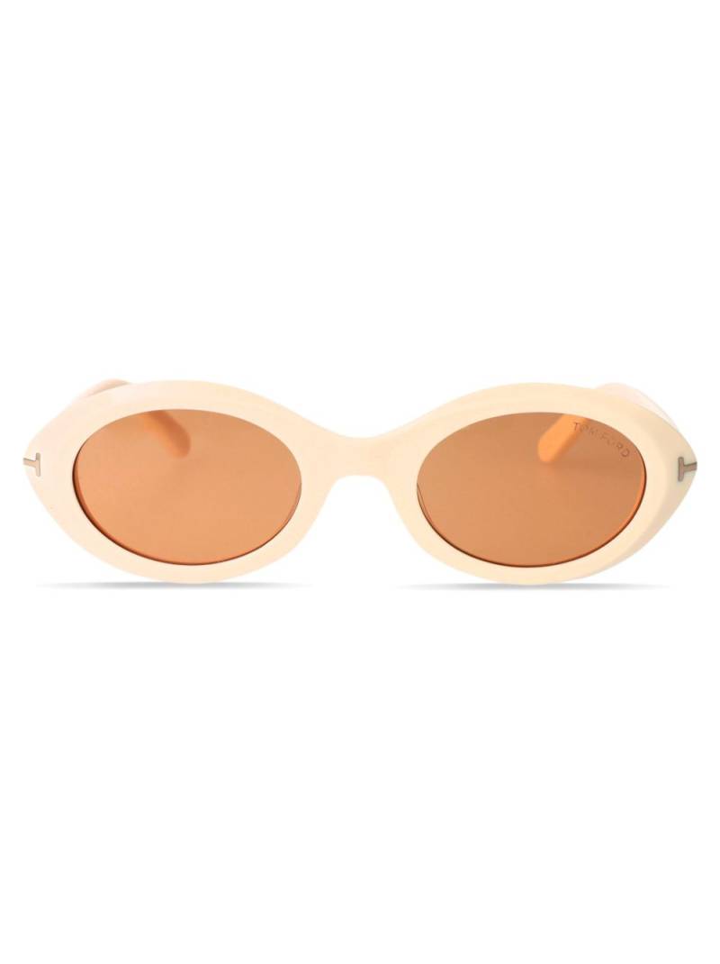 TOM FORD Eyewear oval-frame sunglasses - Neutrals von TOM FORD Eyewear