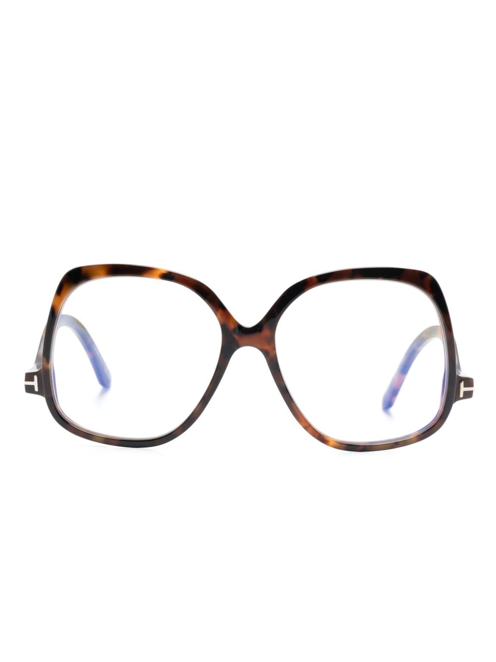 TOM FORD Eyewear oversize-frame glasses - Brown von TOM FORD Eyewear