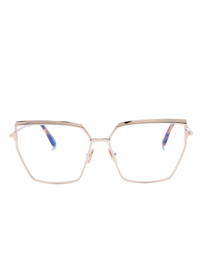 TOM FORD Eyewear oversize-frame glasses - Gold von TOM FORD Eyewear