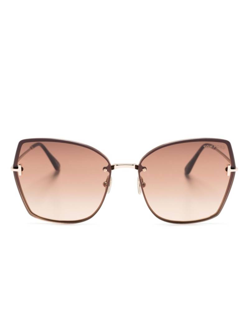 TOM FORD Eyewear oversize-frame sunglasses - Brown von TOM FORD Eyewear