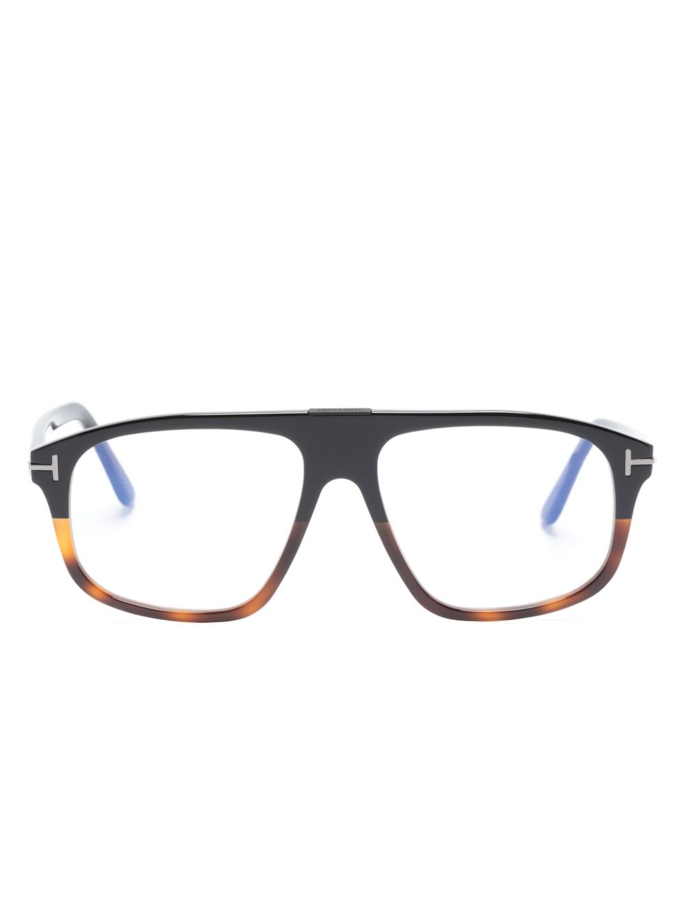 TOM FORD Eyewear oversize-frame tortoiseshell-effect glasses - Black von TOM FORD Eyewear