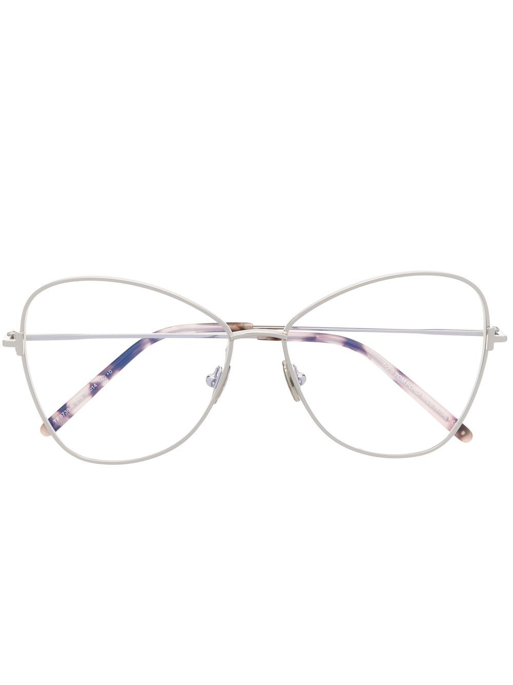 TOM FORD Eyewear oversized-frame glasses - Silver von TOM FORD Eyewear