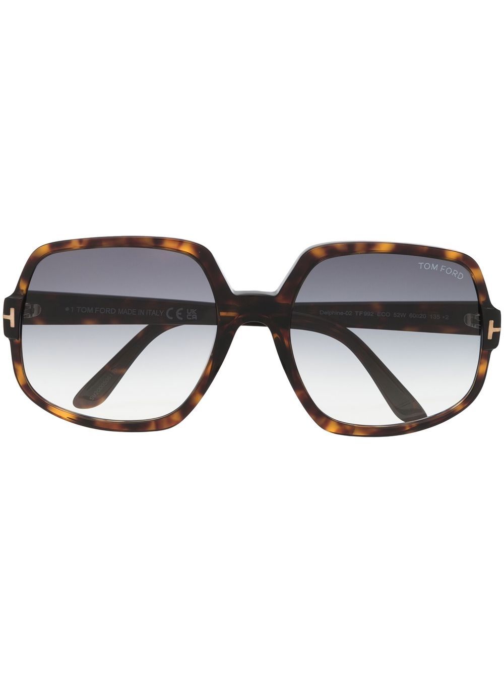 TOM FORD Eyewear oversized-frame sunglasses - Brown von TOM FORD Eyewear