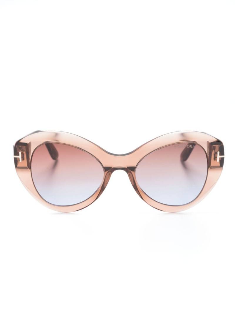 TOM FORD Eyewear oversized-frame translucent sunglasses - Brown von TOM FORD Eyewear