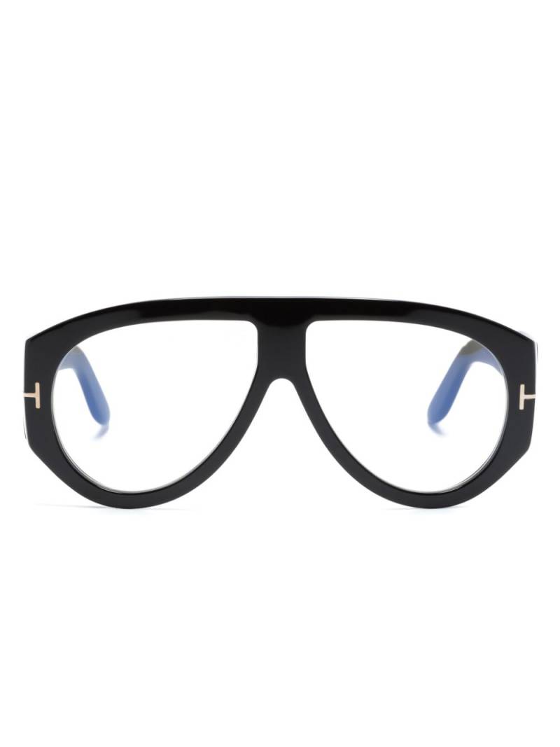 TOM FORD Eyewear pilot clear-lenses glasses - Black von TOM FORD Eyewear