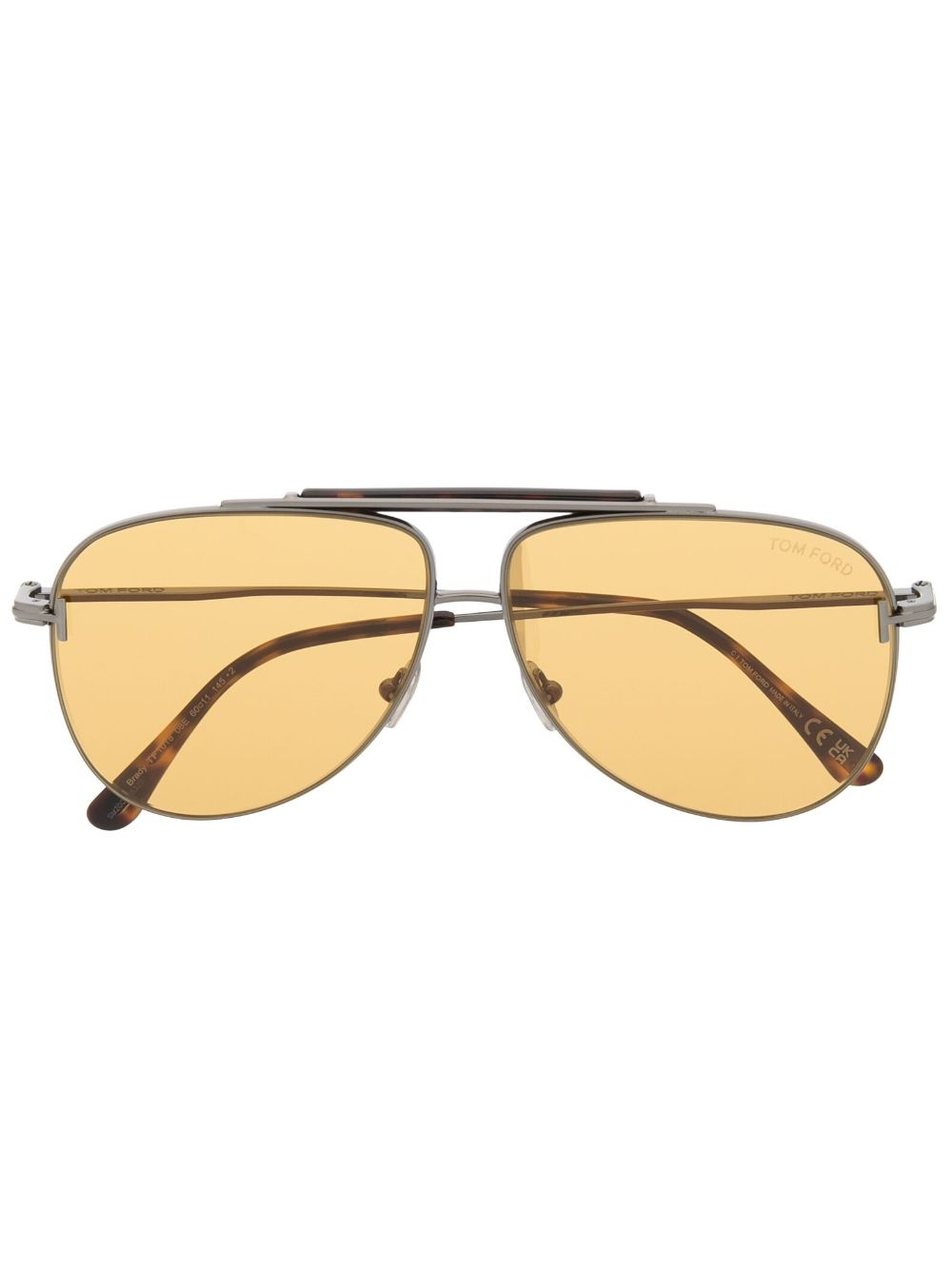 TOM FORD Eyewear polished pilot-frame sunglasses - Grey von TOM FORD Eyewear