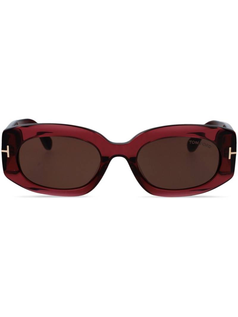 TOM FORD Eyewear rectangle-frame sunglasses - Red von TOM FORD Eyewear