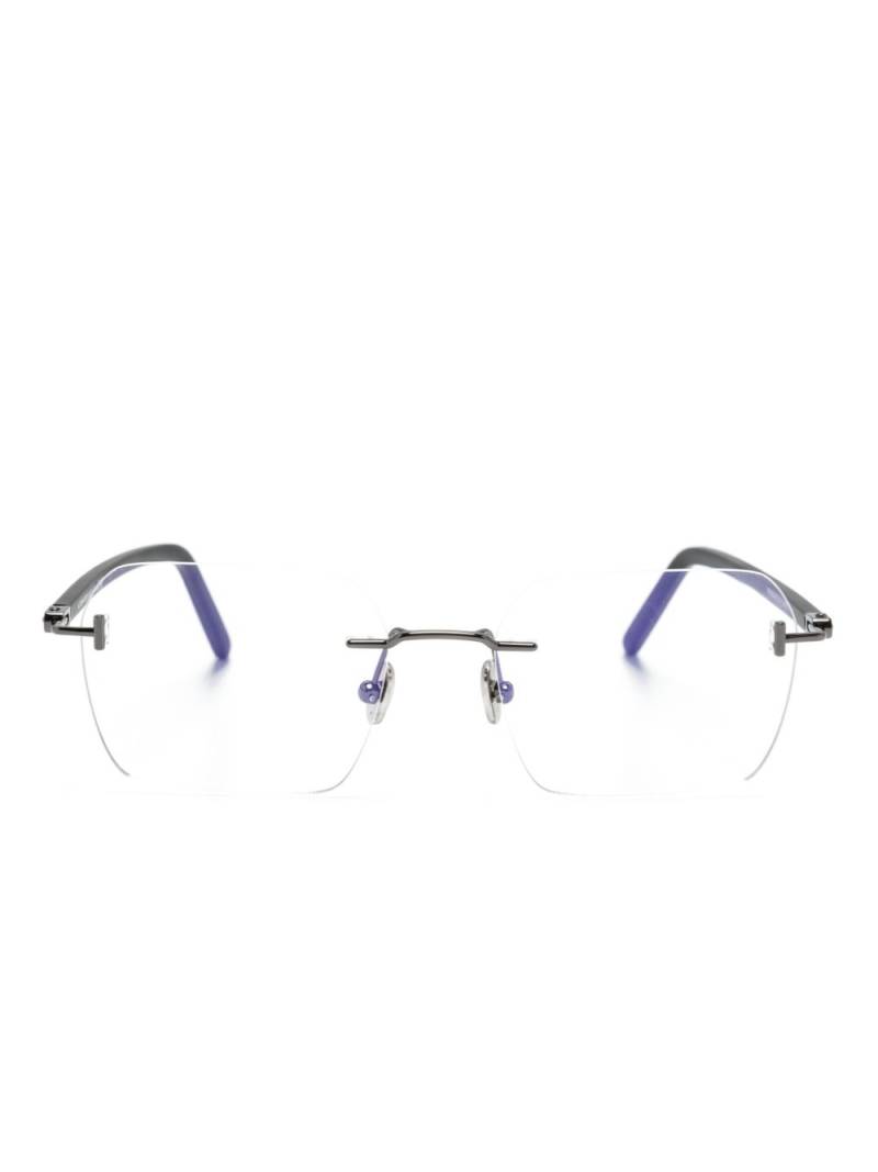 TOM FORD Eyewear rectangular rimless glasses - Grey von TOM FORD Eyewear