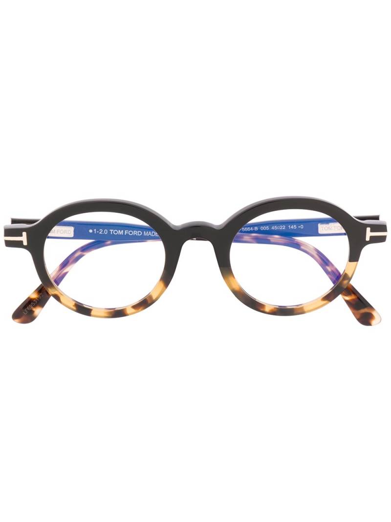 TOM FORD Eyewear round-frame glasses - Black von TOM FORD Eyewear