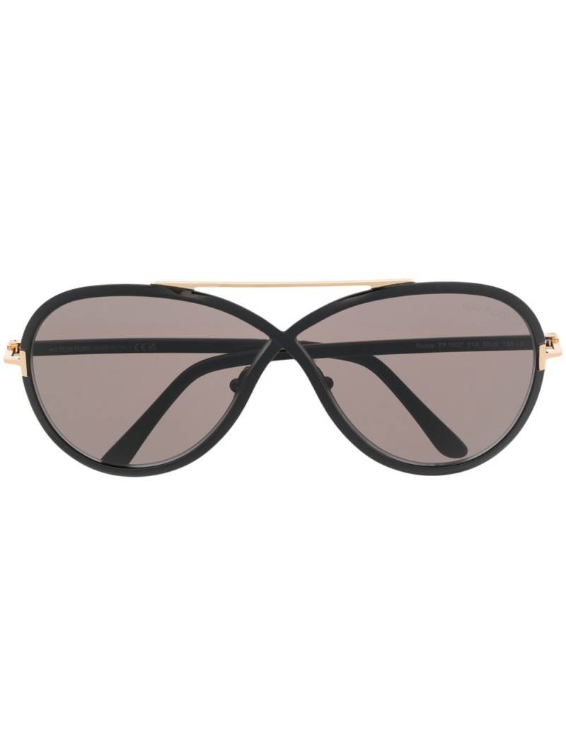 TOM FORD Eyewear round-frame oversize sunglasses - Black von TOM FORD Eyewear