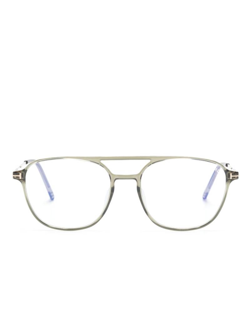 TOM FORD Eyewear thin-arms pilot-frame glasses - Grey von TOM FORD Eyewear