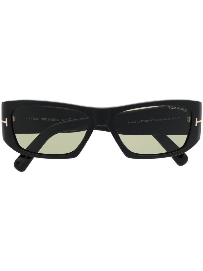 TOM FORD Eyewear tinted rectangle-frame sunglasses - Black von TOM FORD Eyewear