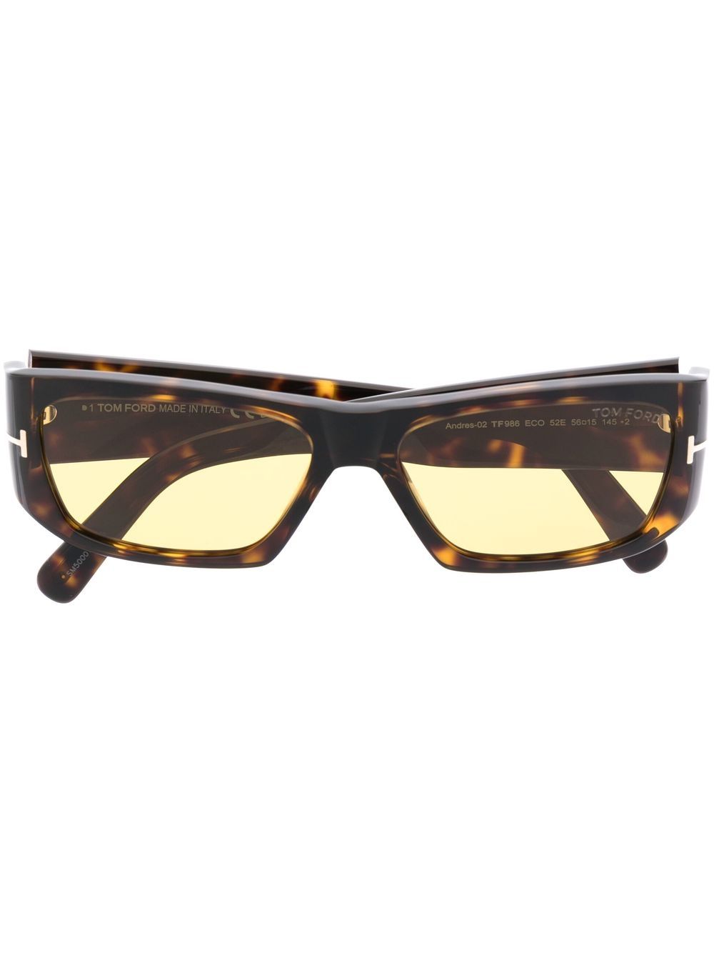 TOM FORD Eyewear tinted rectangle-frame sunglasses - Brown von TOM FORD Eyewear