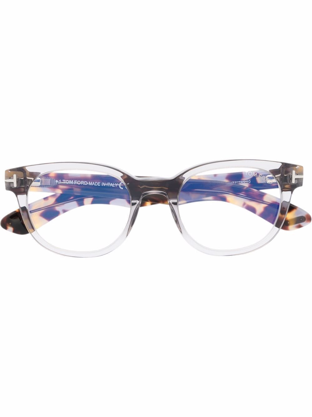 TOM FORD Eyewear tortoise round-frame glasses - Grey von TOM FORD Eyewear