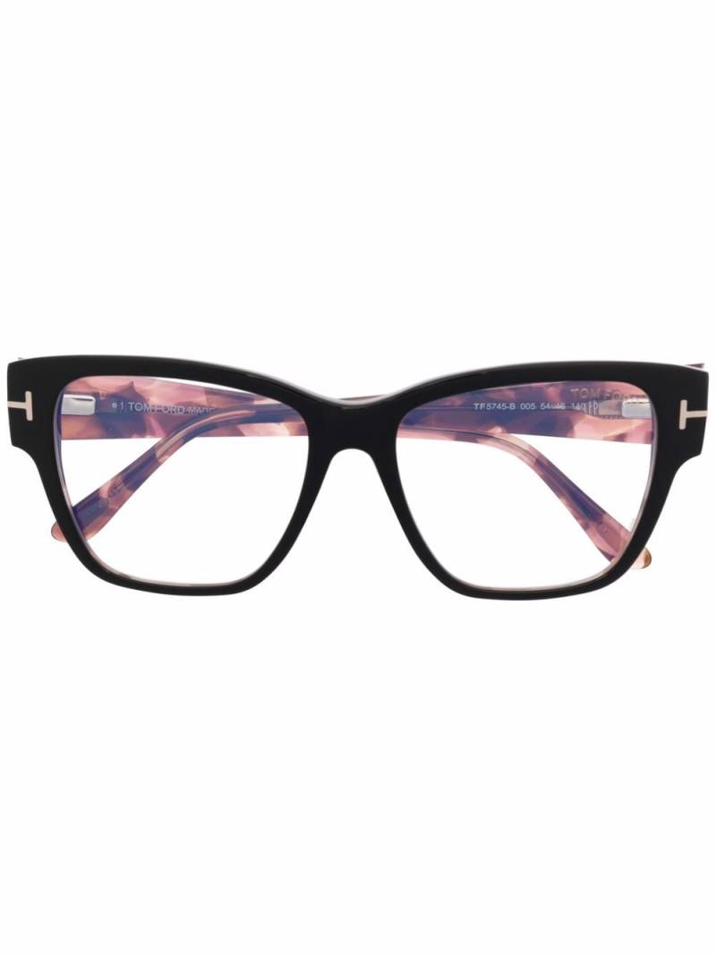 TOM FORD Eyewear tortoise square-frame glasses - Black von TOM FORD Eyewear